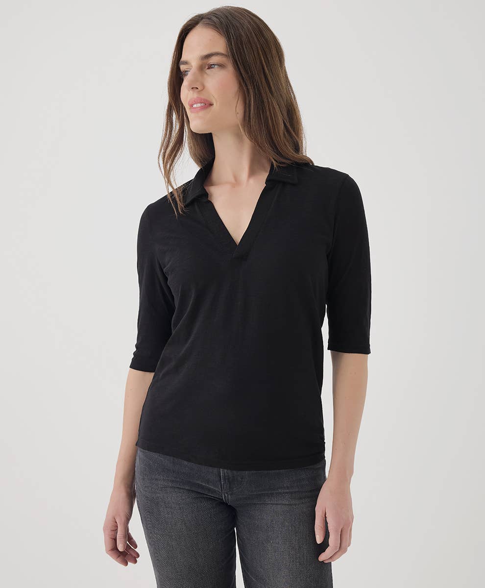 Women's Organic Cotton Featherweight Slub Polo