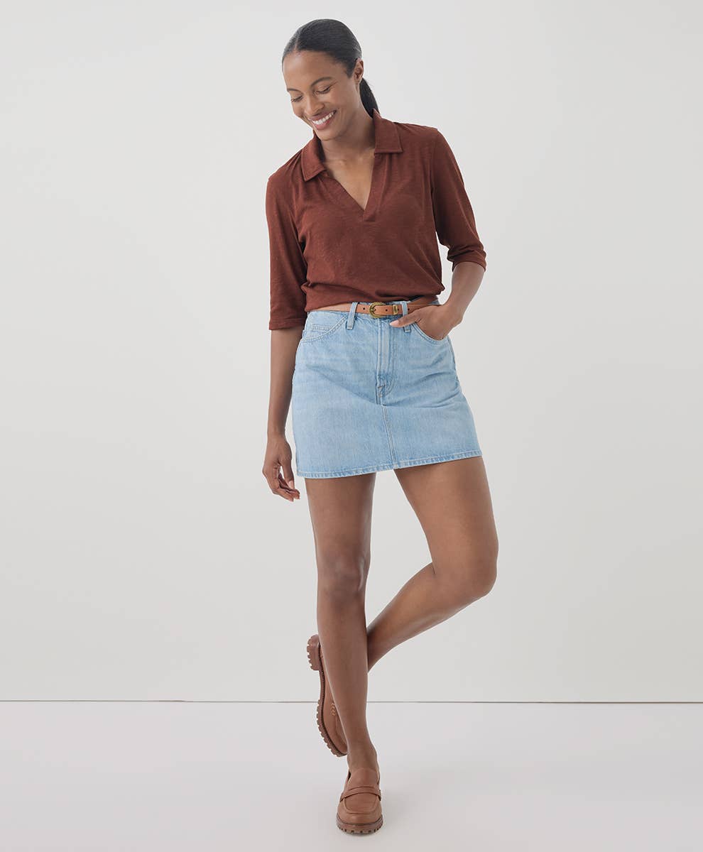 Women's Organic Cotton Featherweight Slub Polo