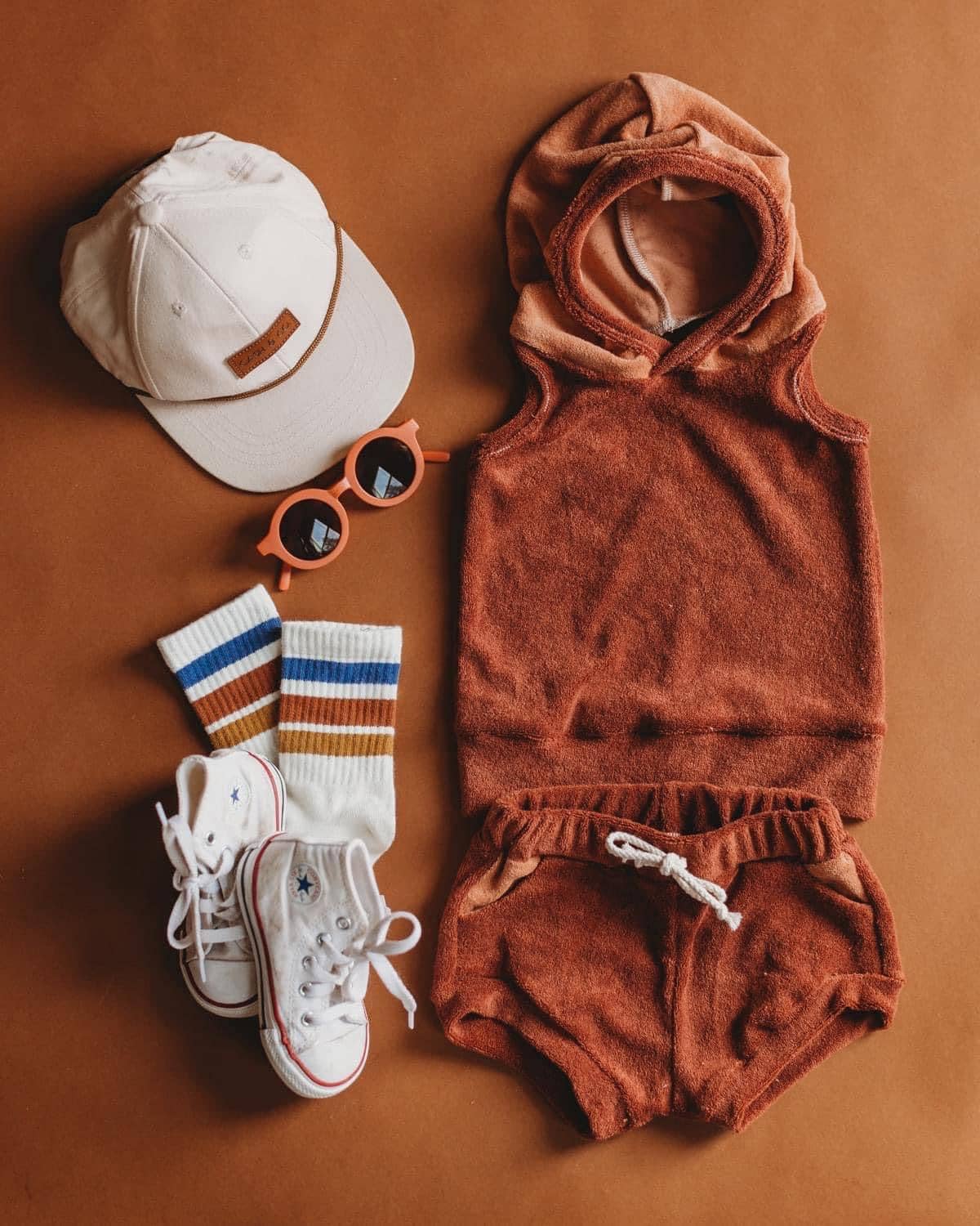 100% Organic Cotton Sponge Knit Terry Wheat