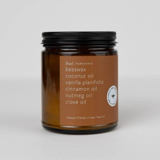 Pumpkin Pie Essential Oil Beeswax Jar Candle: Non-Toxic