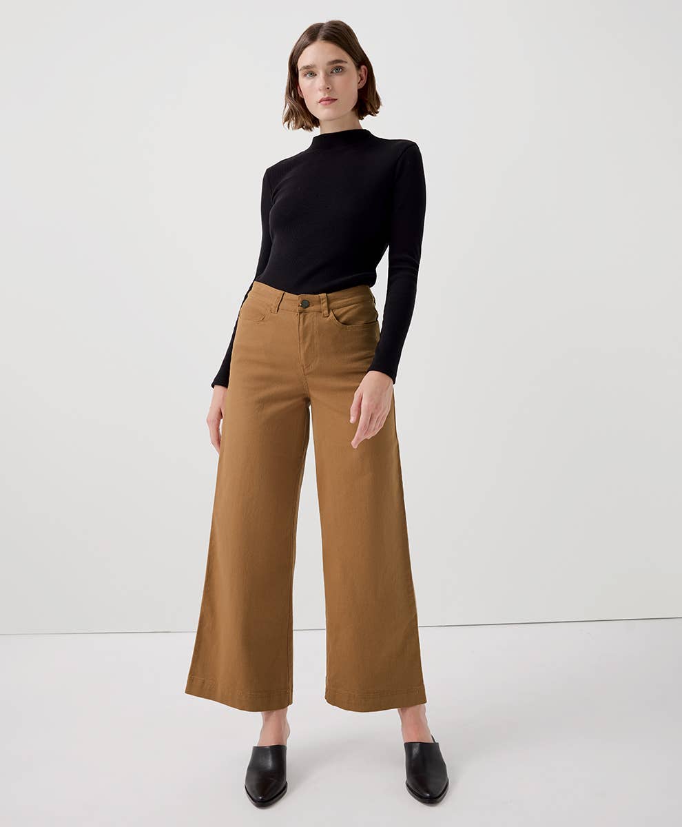 Women's Organic Stretch Twill Denim Wide Leg Pant