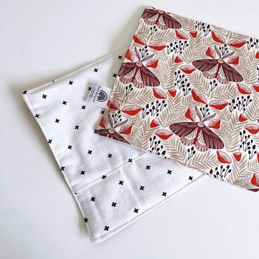 Organic Cotton Baby Crinkle Cloth Sensory Toy | Moths