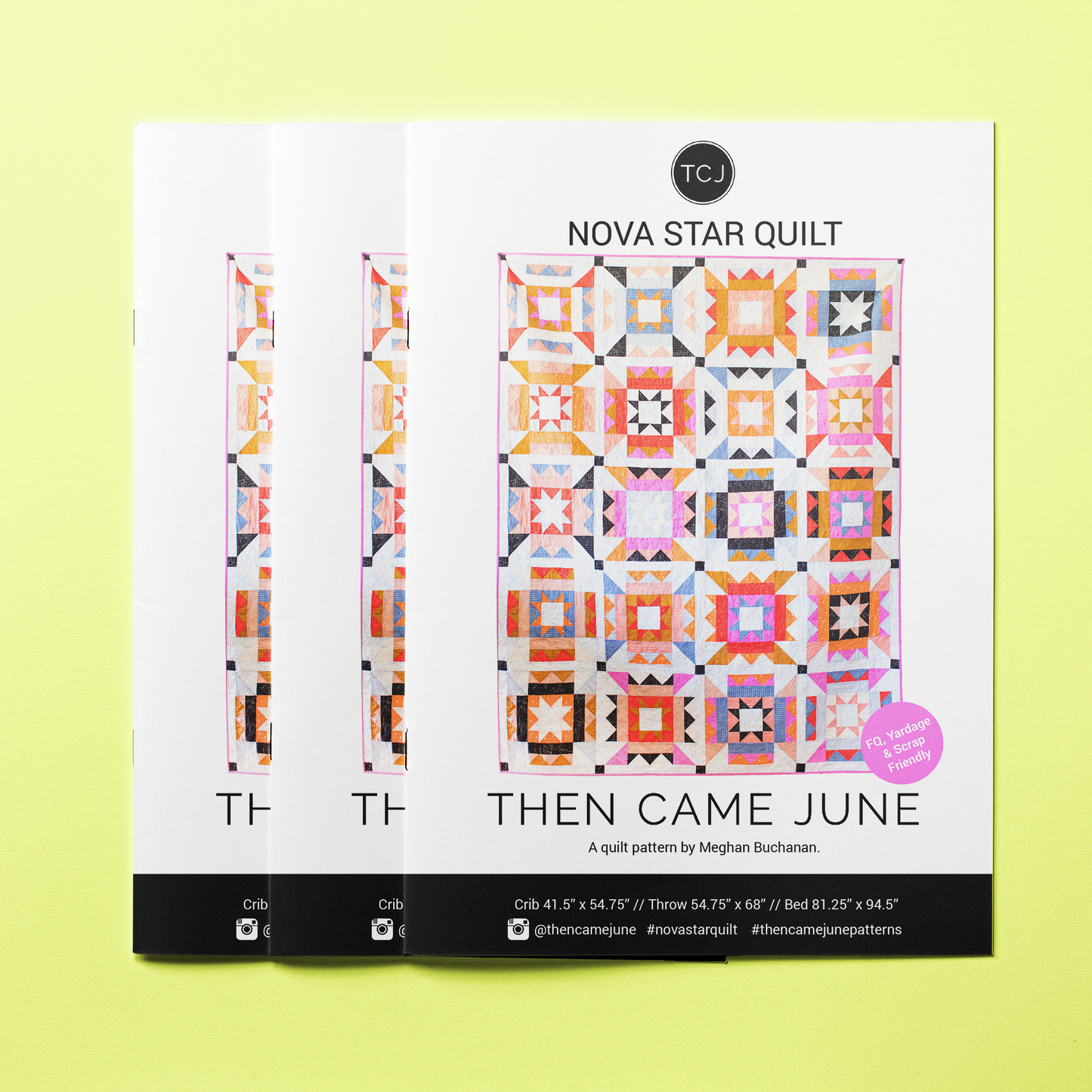 Nova Star Quilt Pattern - Printed