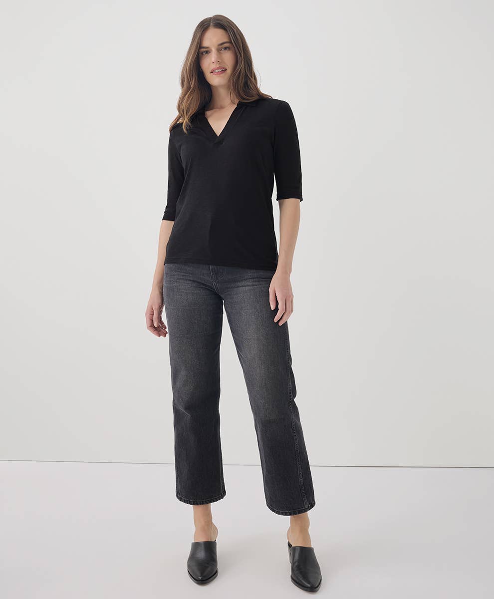Women's Organic Cotton Featherweight Slub Polo