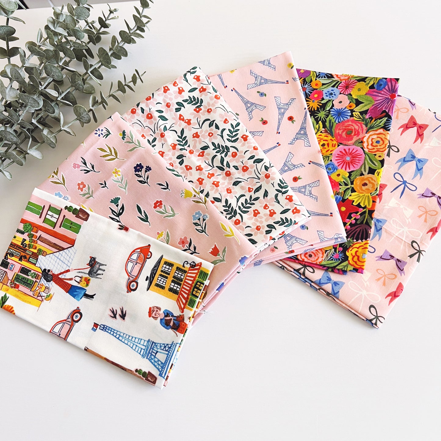 Summer in Paris Organic Fat Quarter Bundle