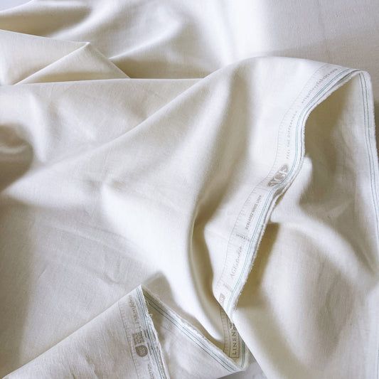 White Linen Cotton Blend