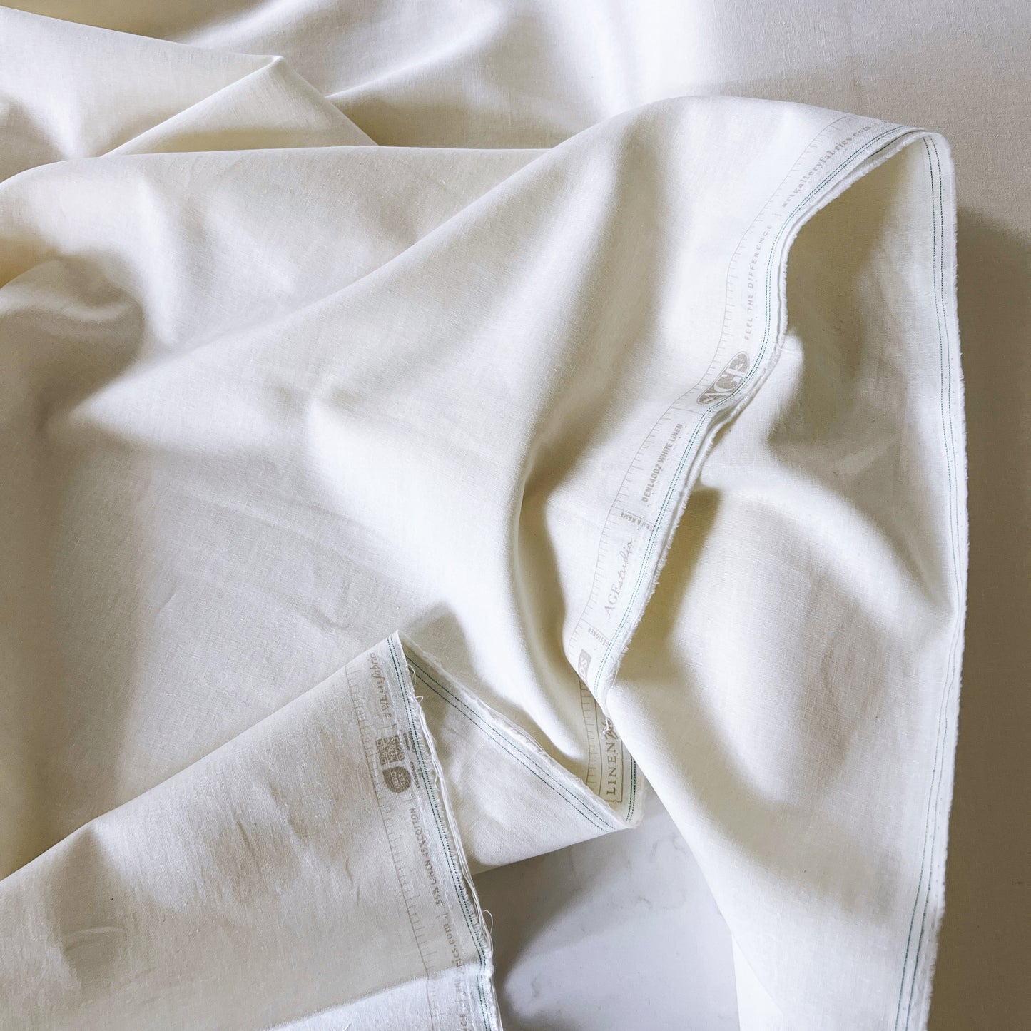 White Linen Cotton Blend