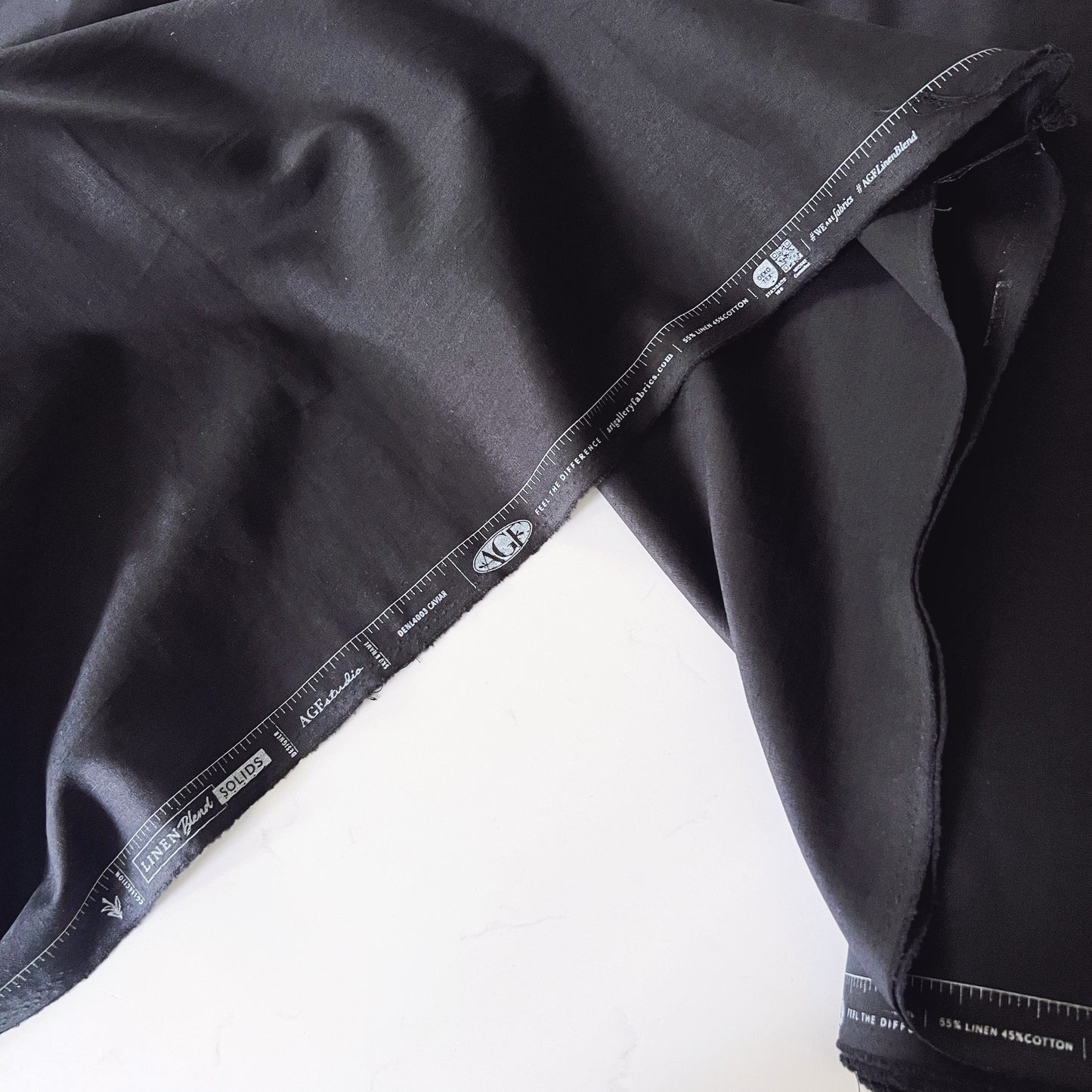 Caviar (Black) Linen Cotton Blend