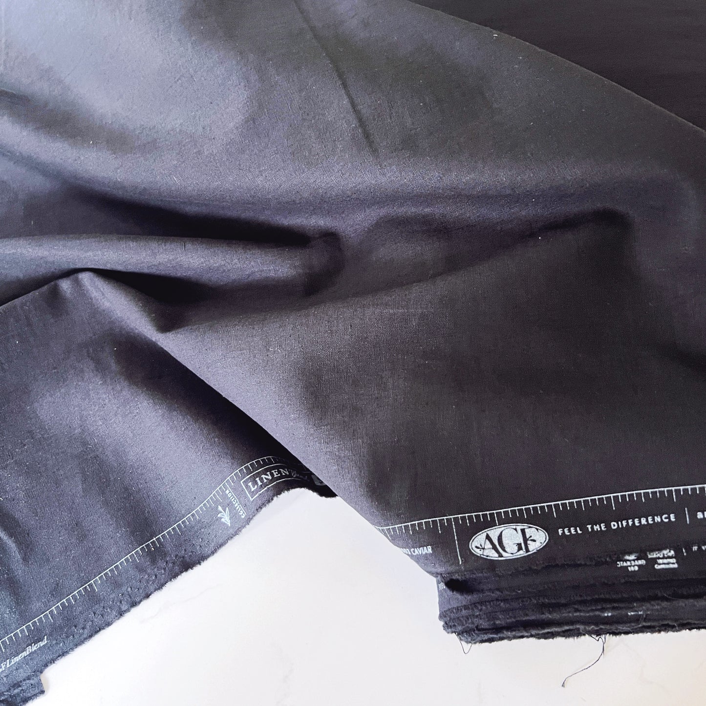 Caviar (Black) Linen Cotton Blend
