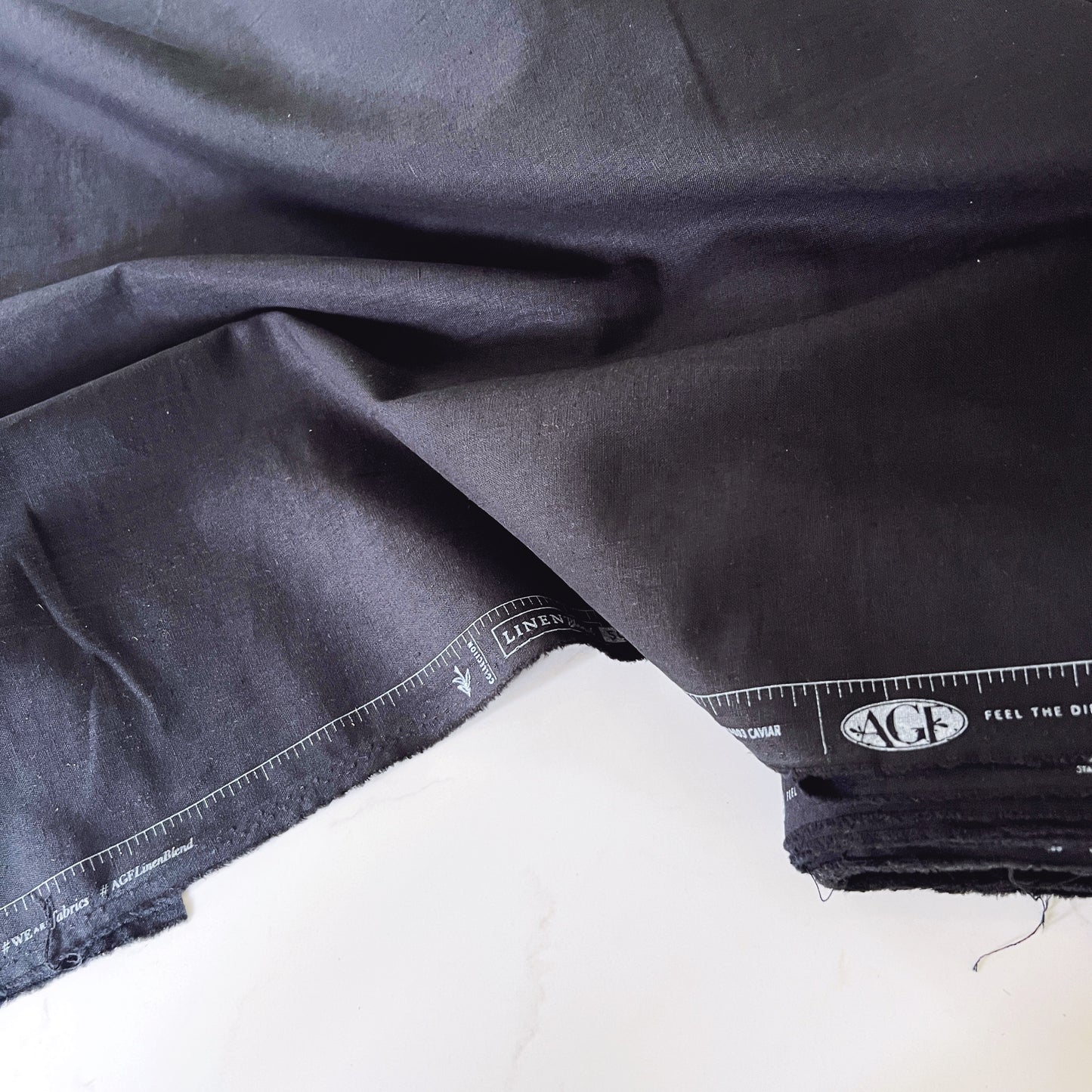 Caviar (Black) Linen Cotton Blend
