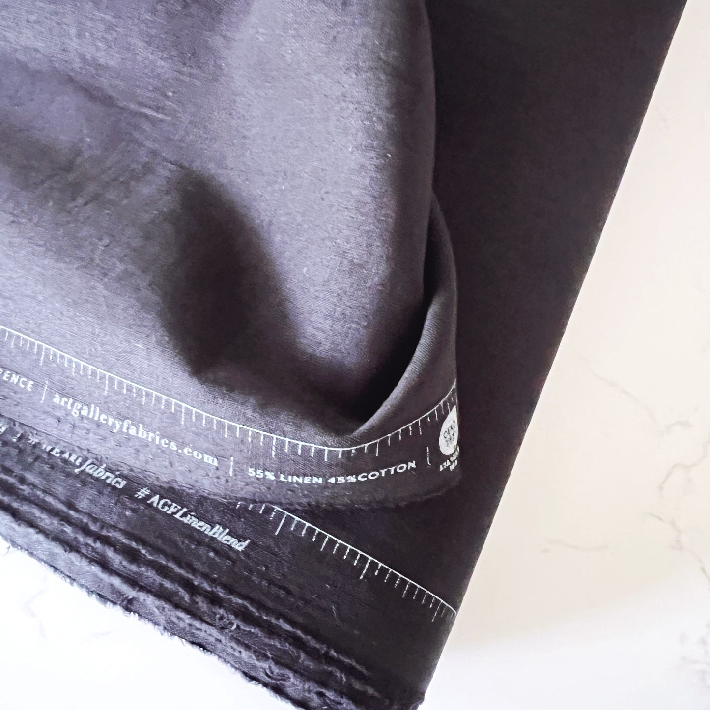 Caviar (Black) Linen Cotton Blend