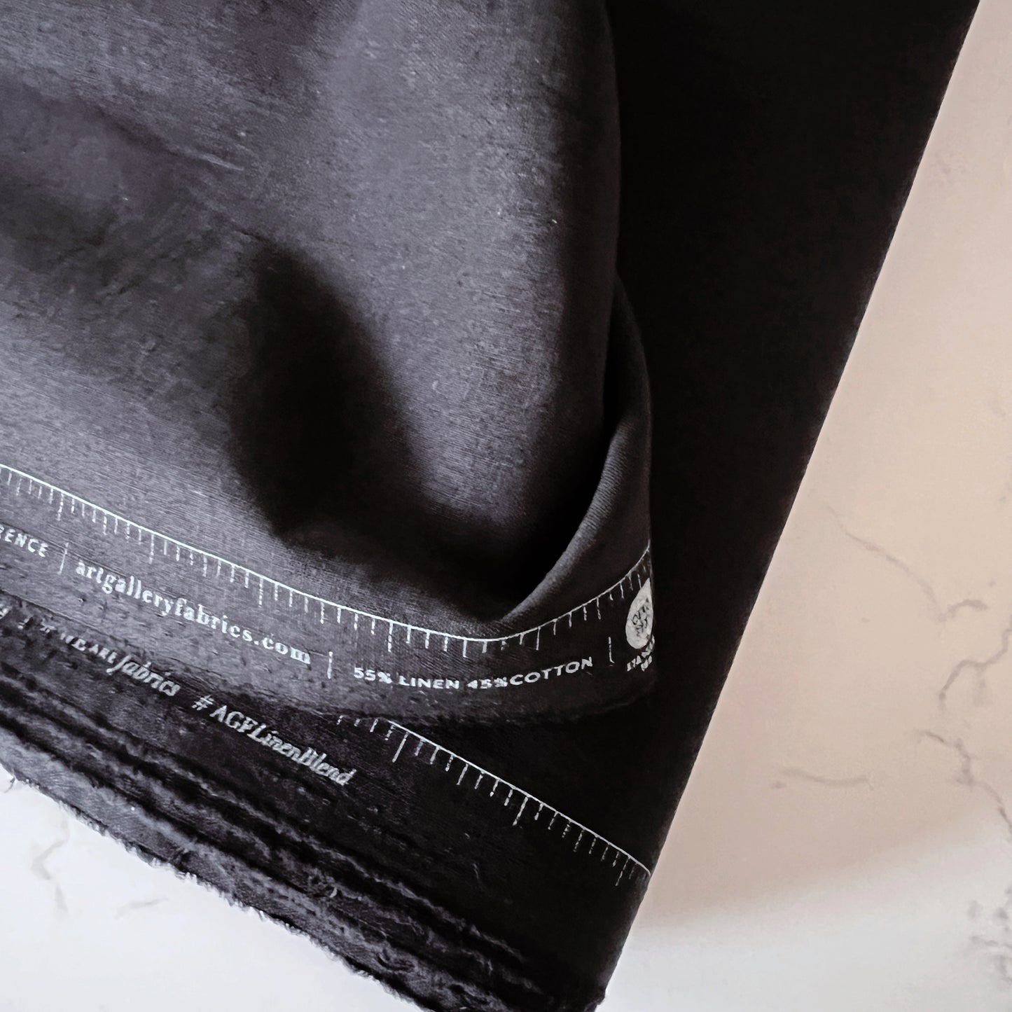 Caviar (Black) Linen Cotton Blend
