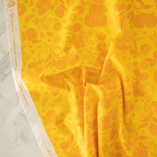 Citrus Tonal Orange Organic Poplin