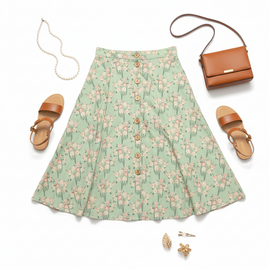 Garden Grounds Budding Poplin - GOTS & OEKO-TEX Certified 44/45" Wide by the Half Yard