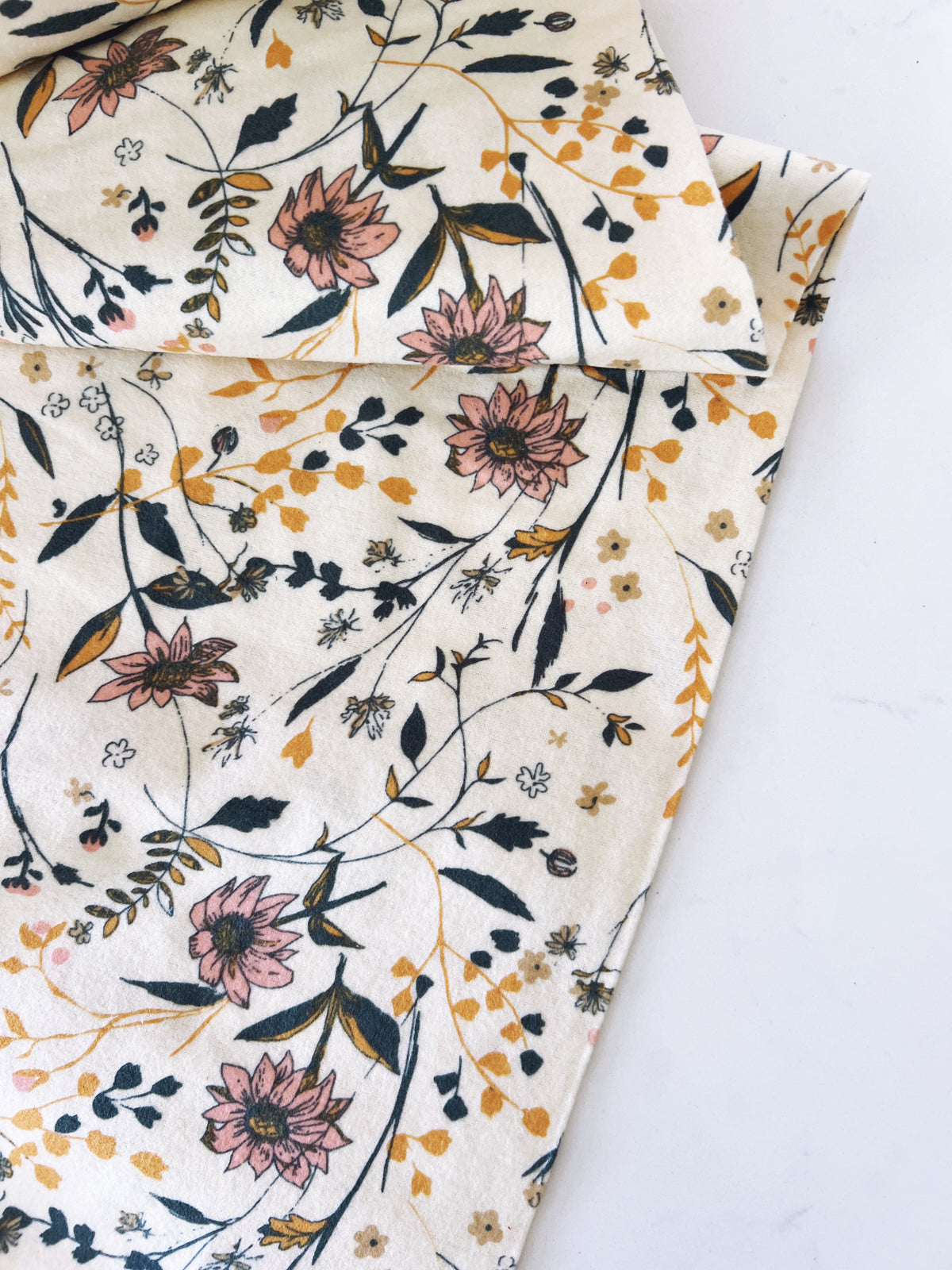 Entwined Memory Flannel Fabric - OEKO-TEX Double-Brushed Cotton by the Half Yard
