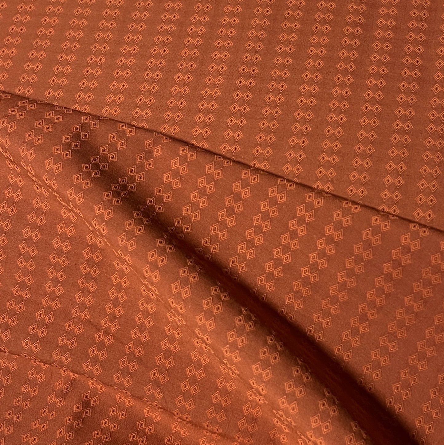 Woven Diamonds in Poinsettia Cotton