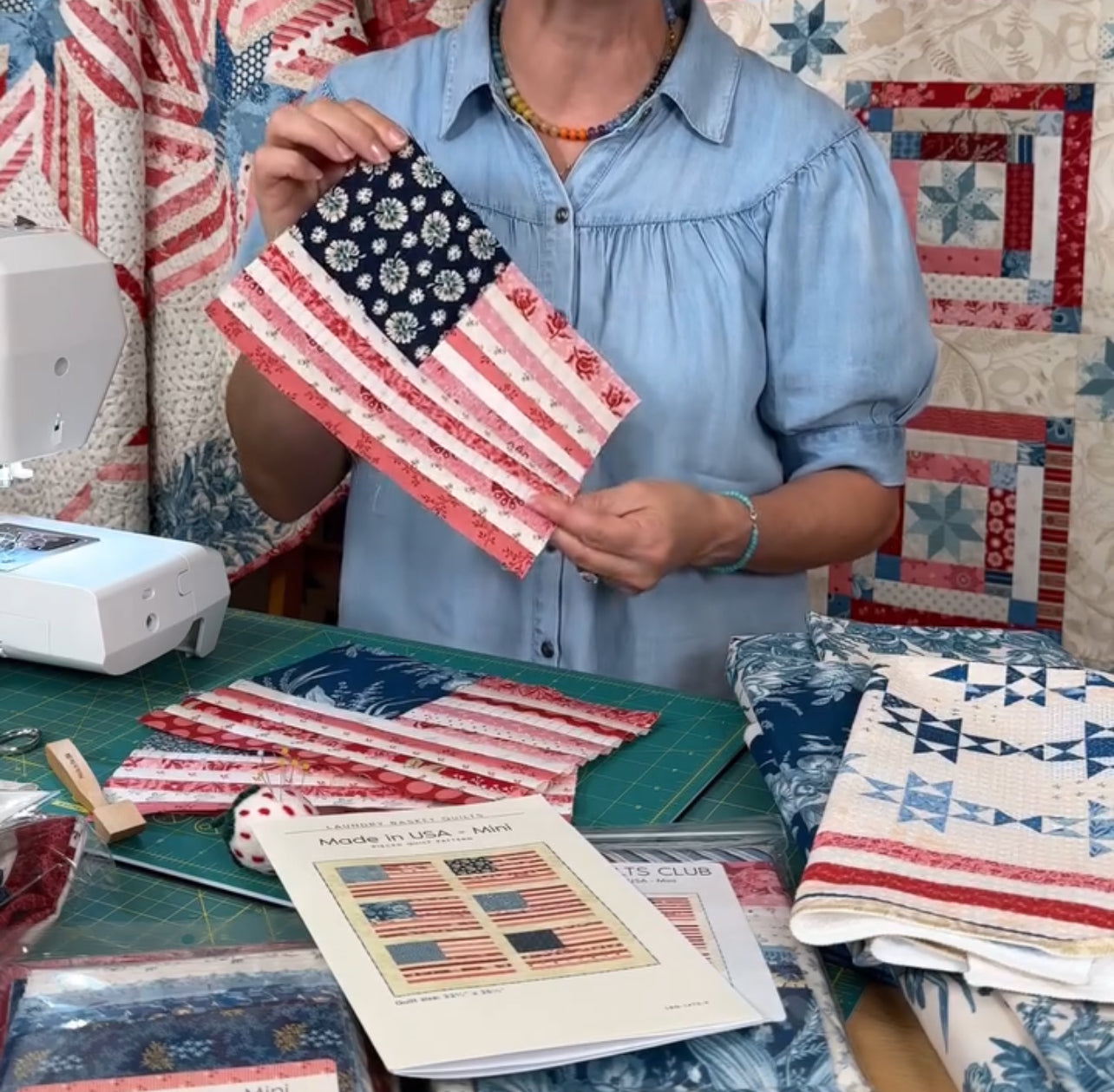 Made in USA Mini Quilt Paper Pattern