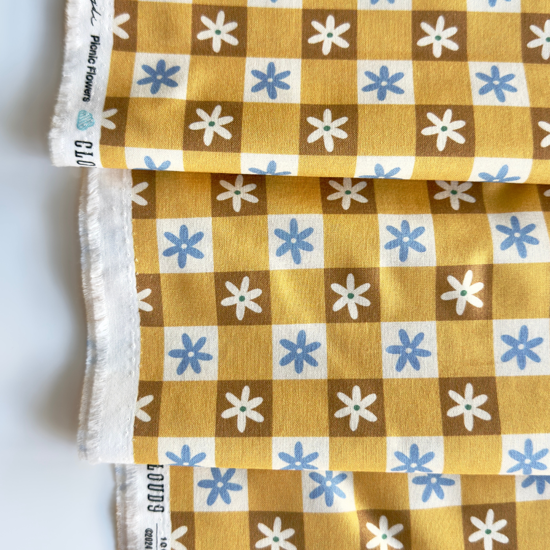 Picnic Flowers Organic Poplin