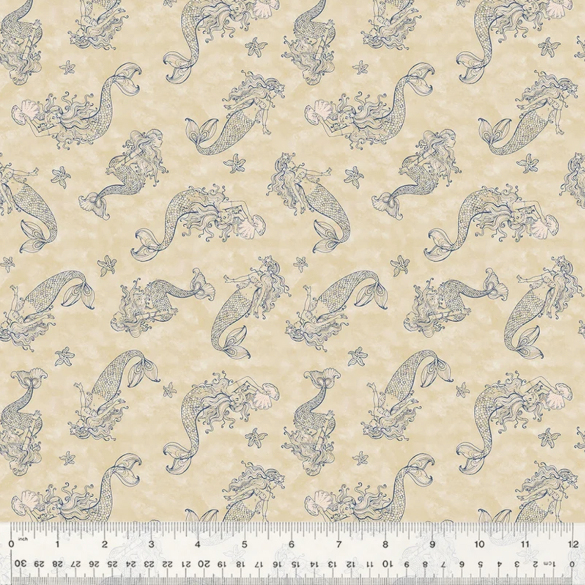 Shell Sea Sirens Cotton Fabric by Whistler Studios | Art Gallery Fabrics