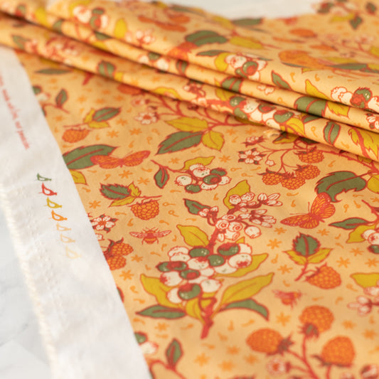 Wild Berries Blush Organic Poplin