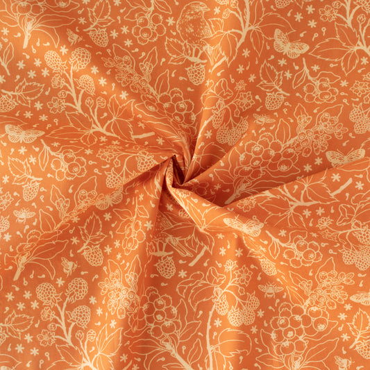 Wild Berries Tonal Rose Organic Poplin