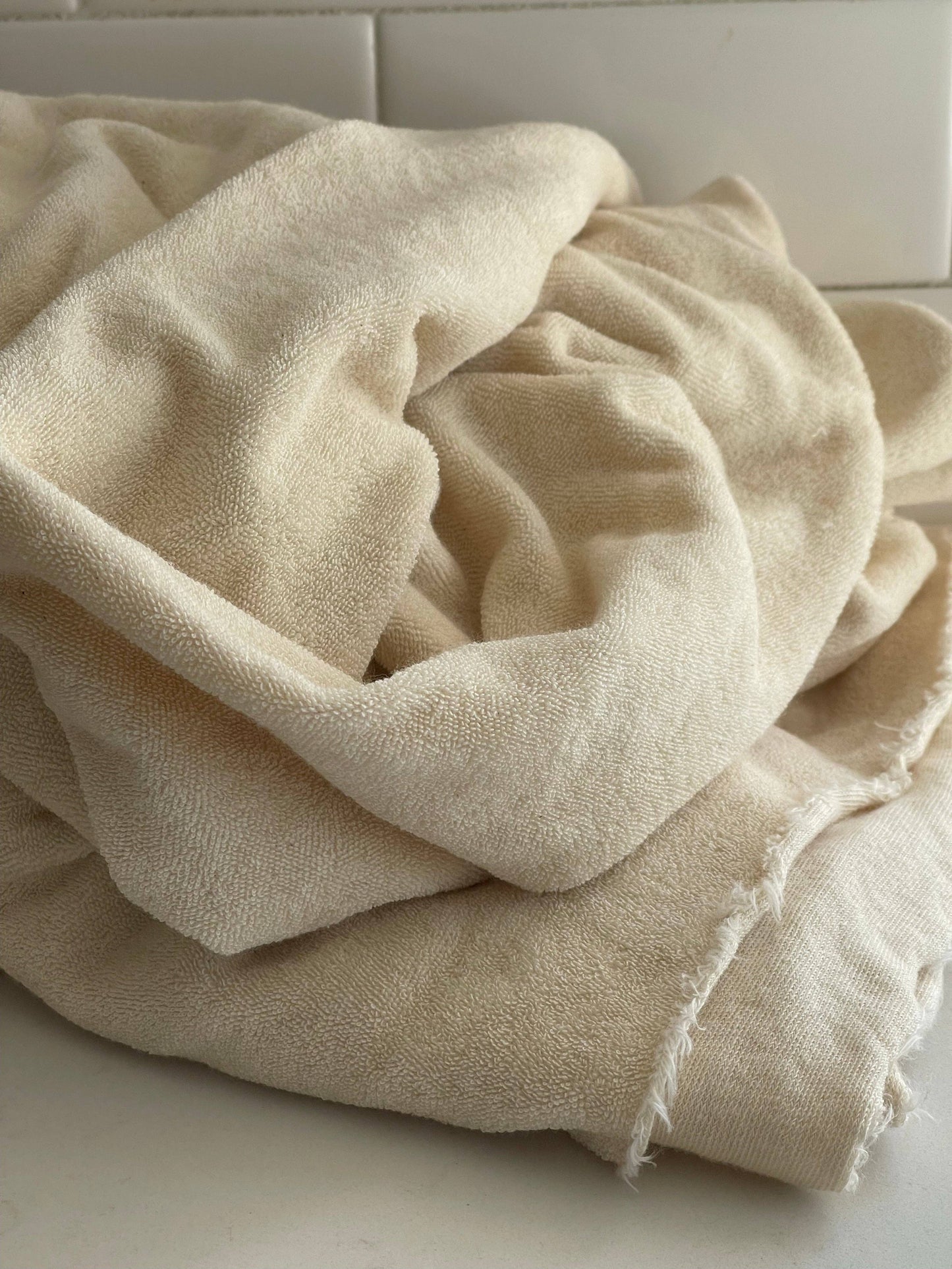 100% Organic Cotton Sponge Knit Terry Wheat