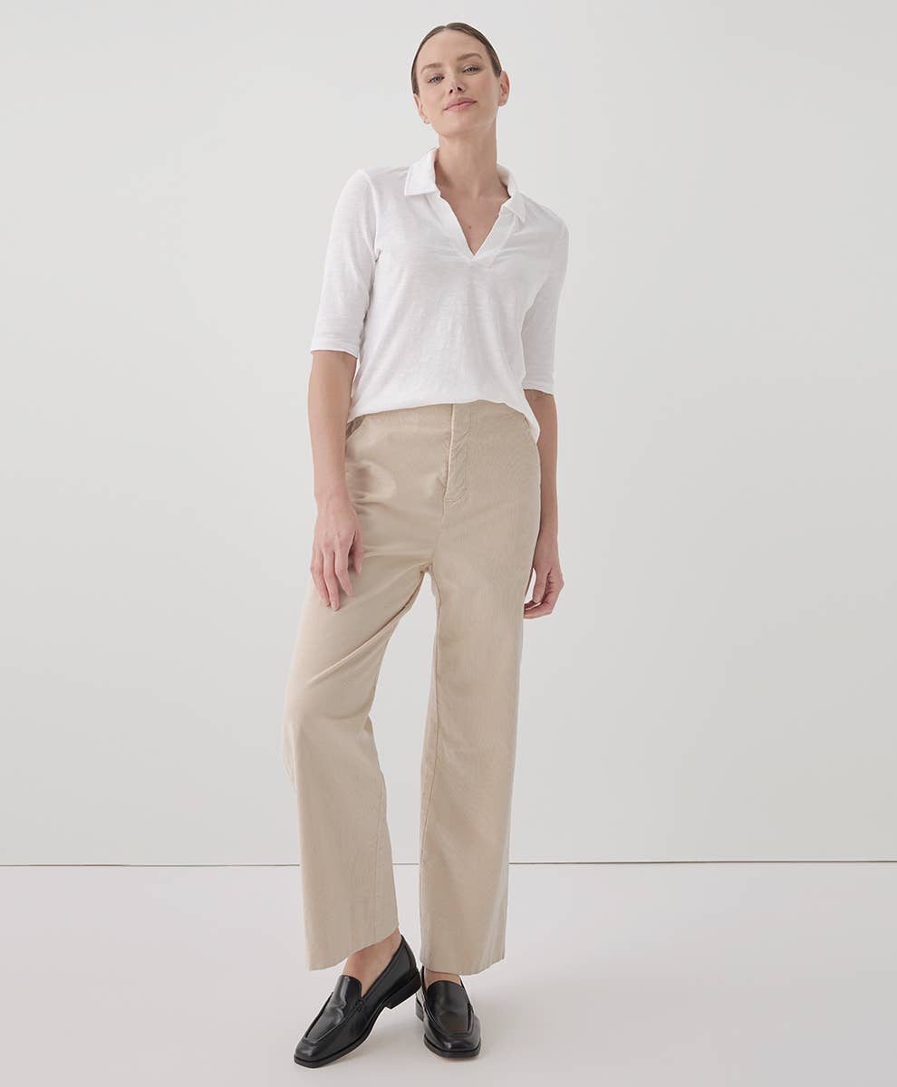 Women's Organic Cotton Featherweight Slub Polo