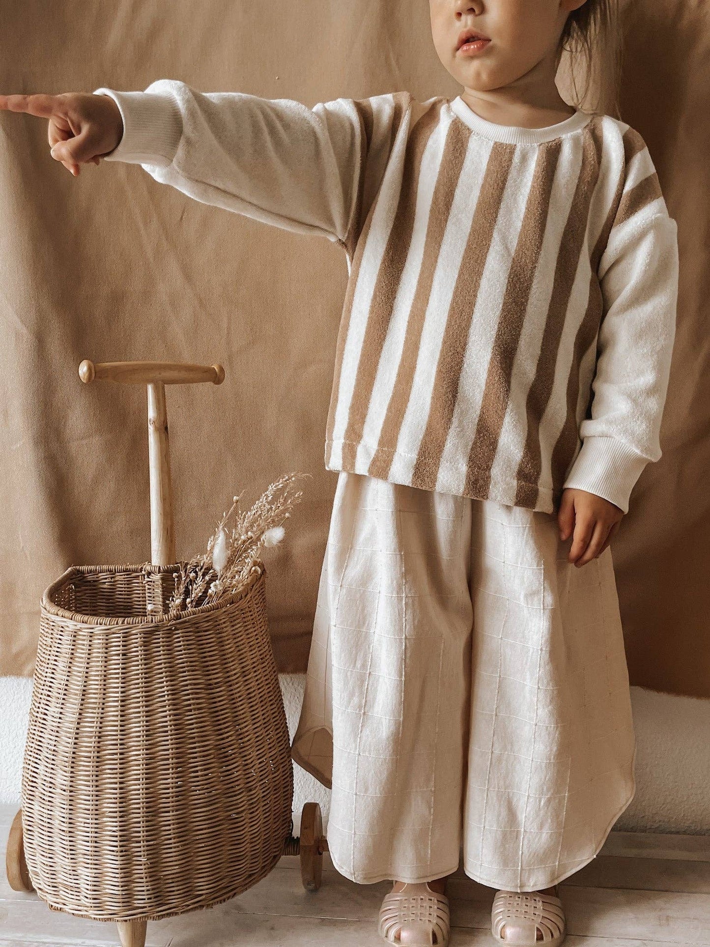 100% Organic Cotton Sponge Knit Terry Wheat