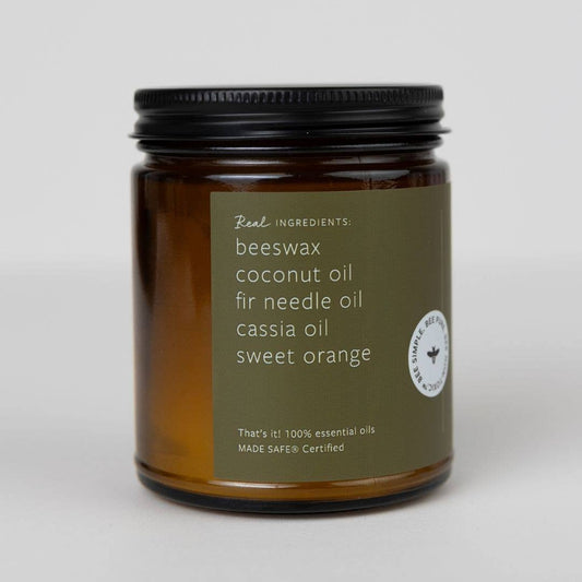 Citrus Peel & Pine Beeswax & Essential Oil Jar Candle