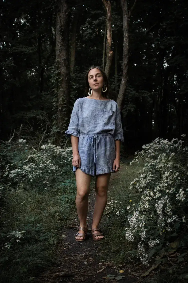Saltwater Shirt Printed Sewing Pattern | Charlie Darwin Textiles