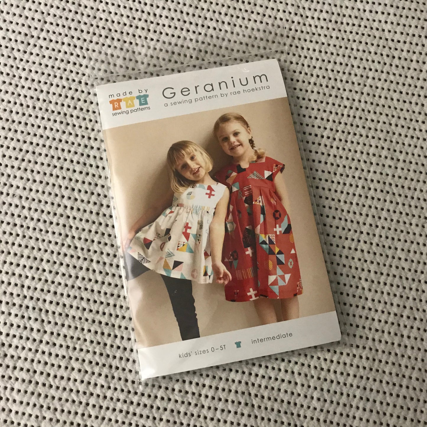 Geranium Girl's Dress Paper Pattern 0 - 5T