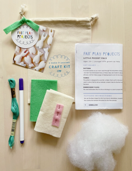 One Little Pocket Pal Kit (Mint)- Makes One Pal