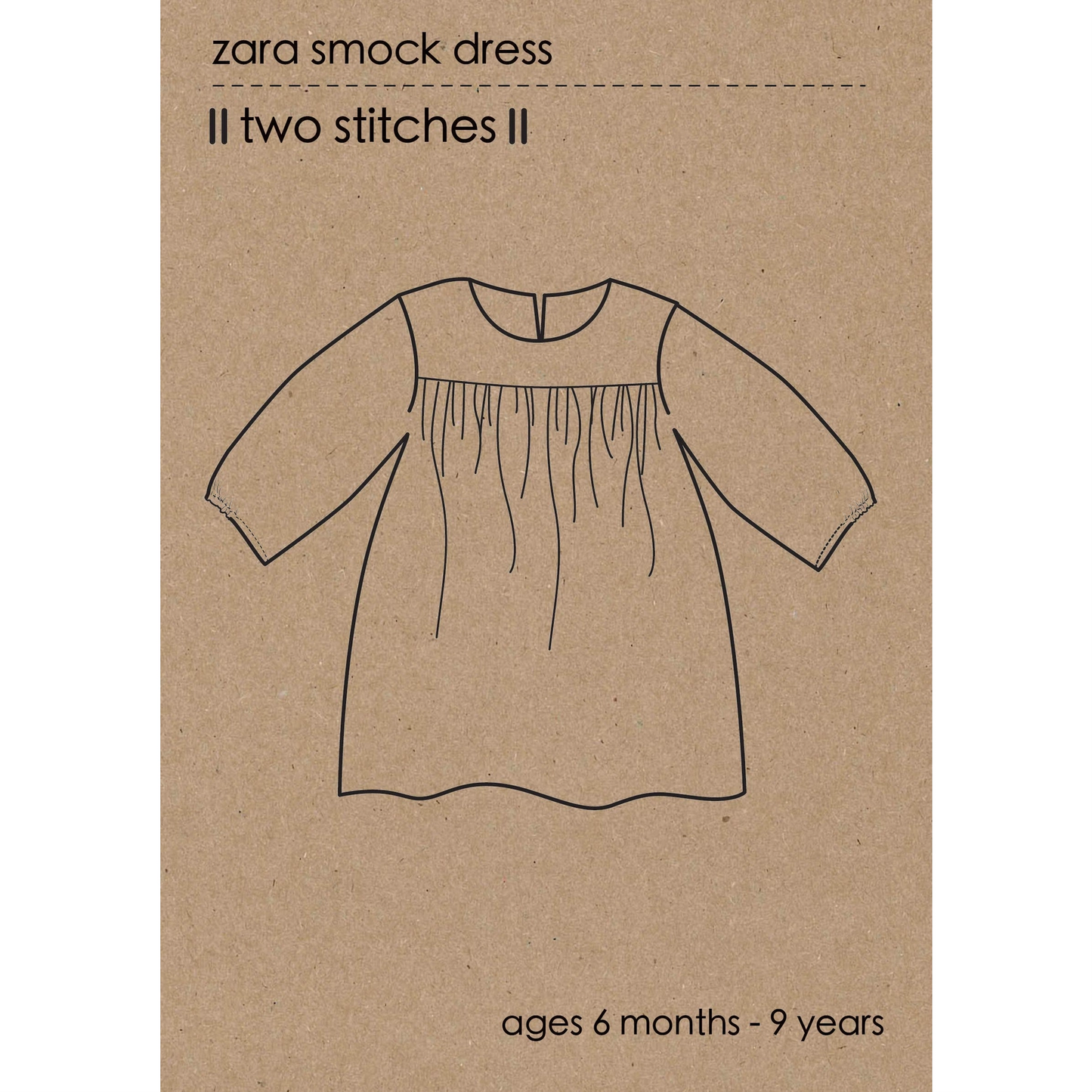 Zara Smock Dress Sewing Pattern for Childrenswear