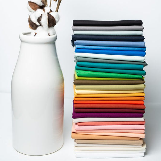 Jungle Green Solid Organic Poplin