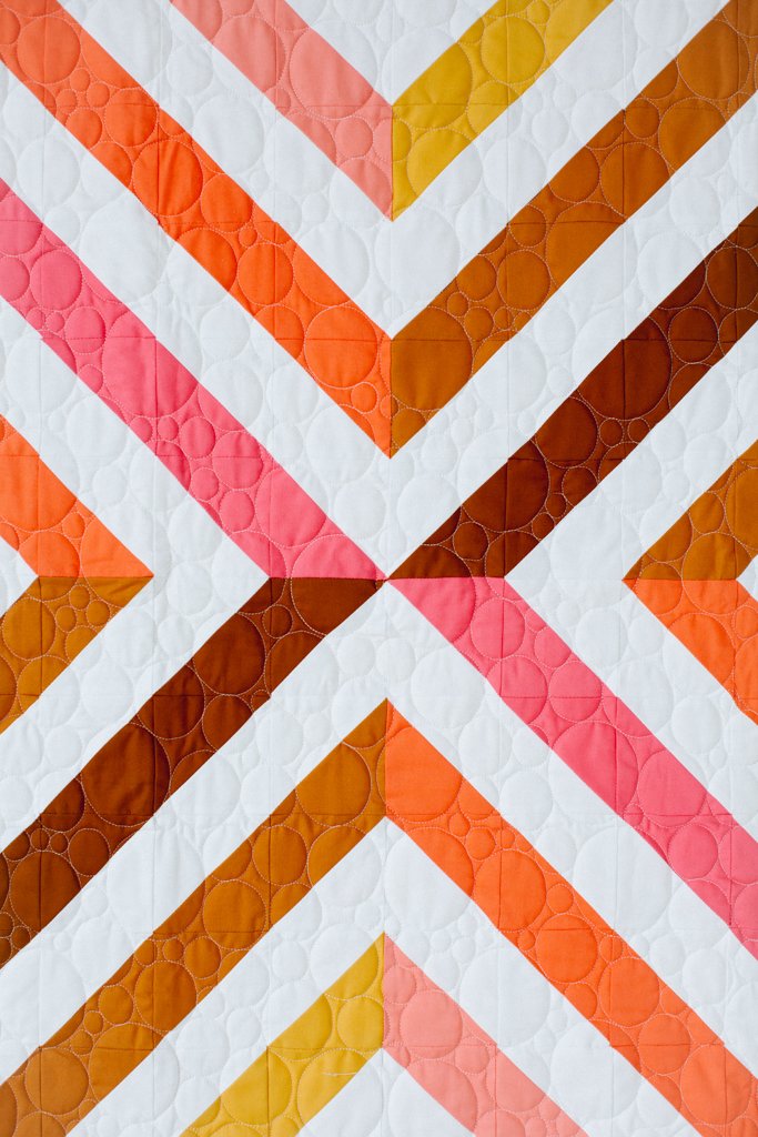 Stripe Crossing Quilt Paper Pattern
