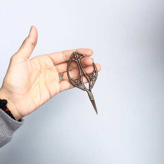 Galadriel Antiqued Chocolate Bronze Stainless Steel Embroidery Scissors