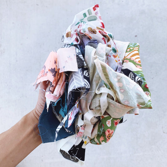 Cotton Fabric Teeny Tiny Scraps (10-14 ounces)