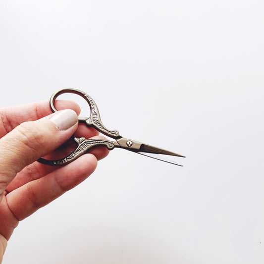 Leyah Antiqued Dark Gold Stainless Steel Embroidery Scissors