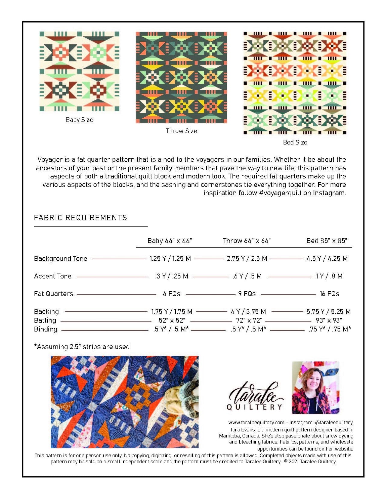 Voyager Quilt Paper Pattern