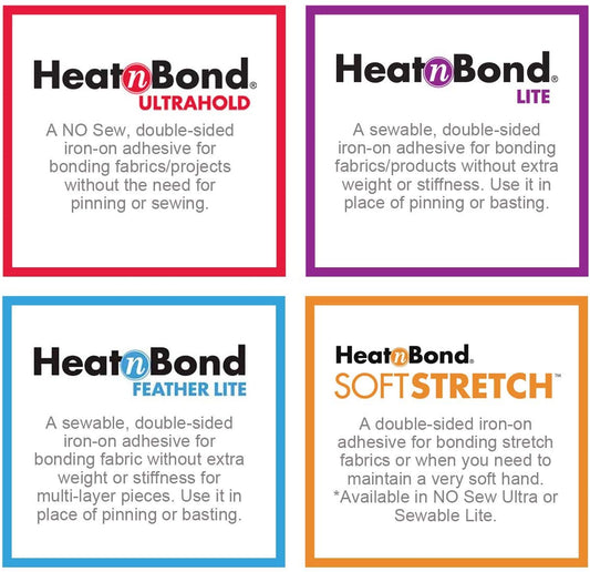 Lightweight HeatnBond -  Iron-On Adhesive by the Yard
