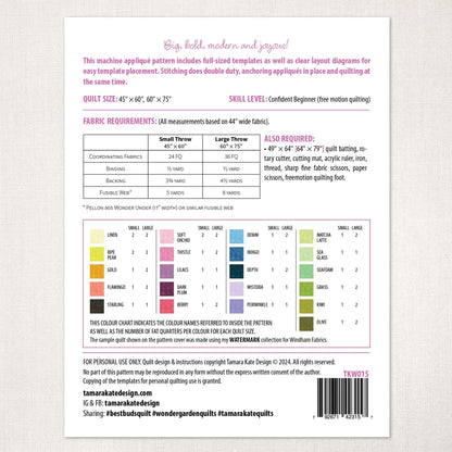 Best Buds Paper Appliqué Quilt Pattern – Tamara Kate Design