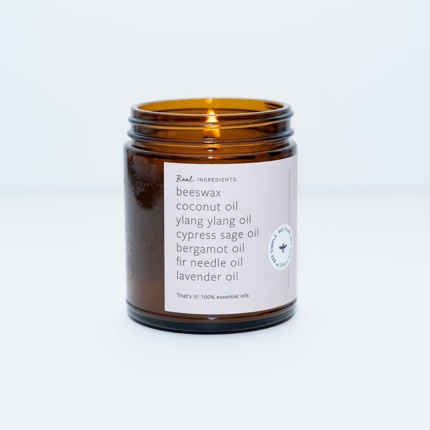 Non-Toxic Fresh Linen Beeswax & Essential Oil Jar - Natural Candle