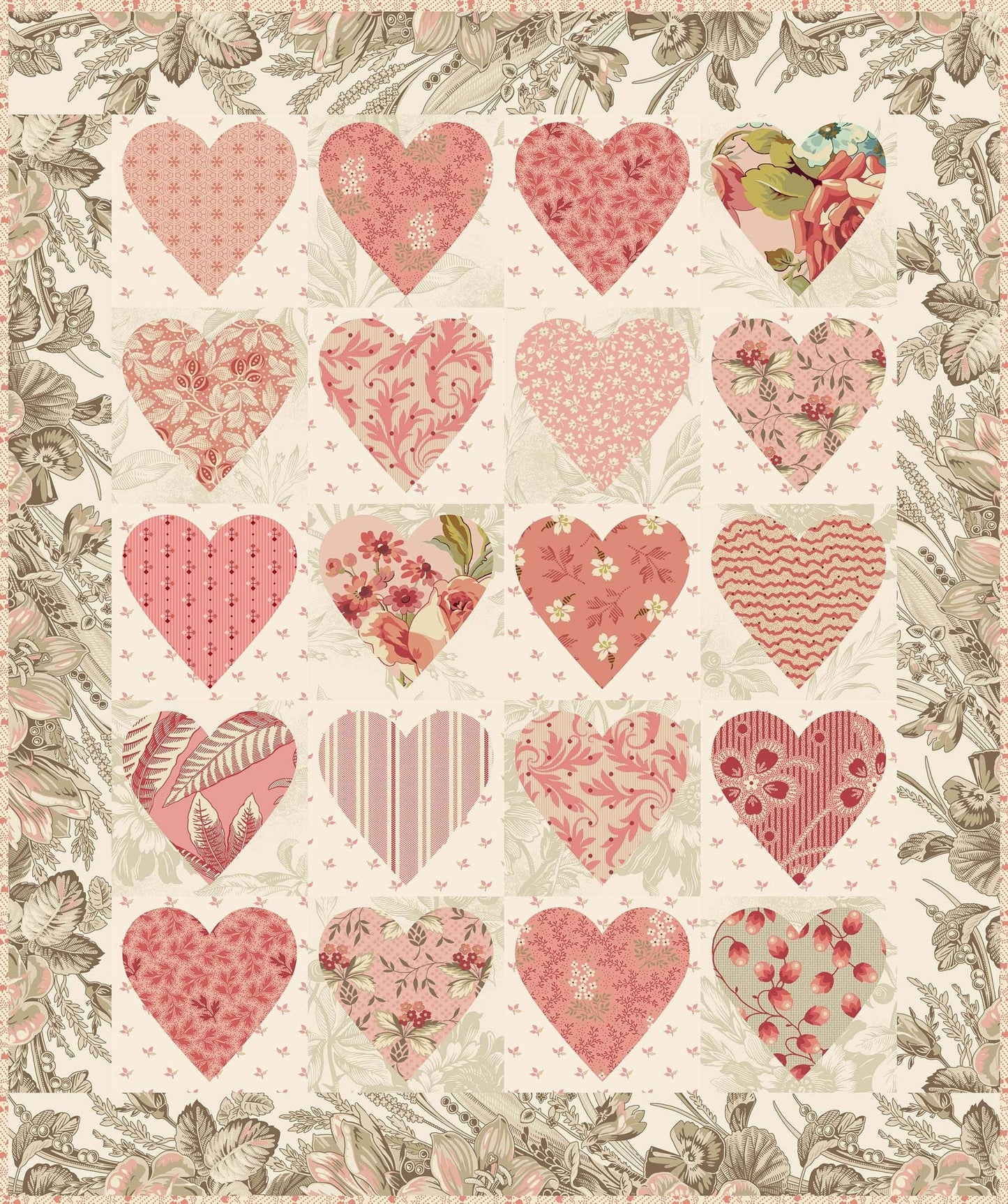 Little Heart Appliqué Quilt Pattern by Laundry Basket Quilts