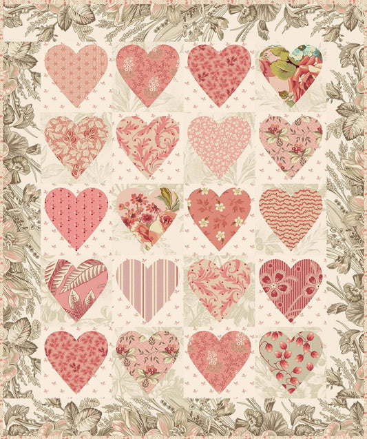 Little Heart Appliqué Quilt Pattern by Laundry Basket Quilts