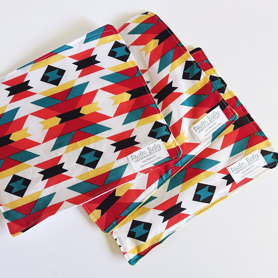 Organic Cotton Baby Crinkle Cloth Sensory Toy | Serape