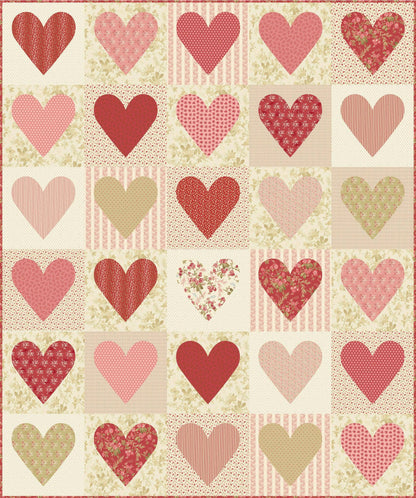 Sweetheart Stencil by Laundry Basket Quilts – 3 Heart Sizes