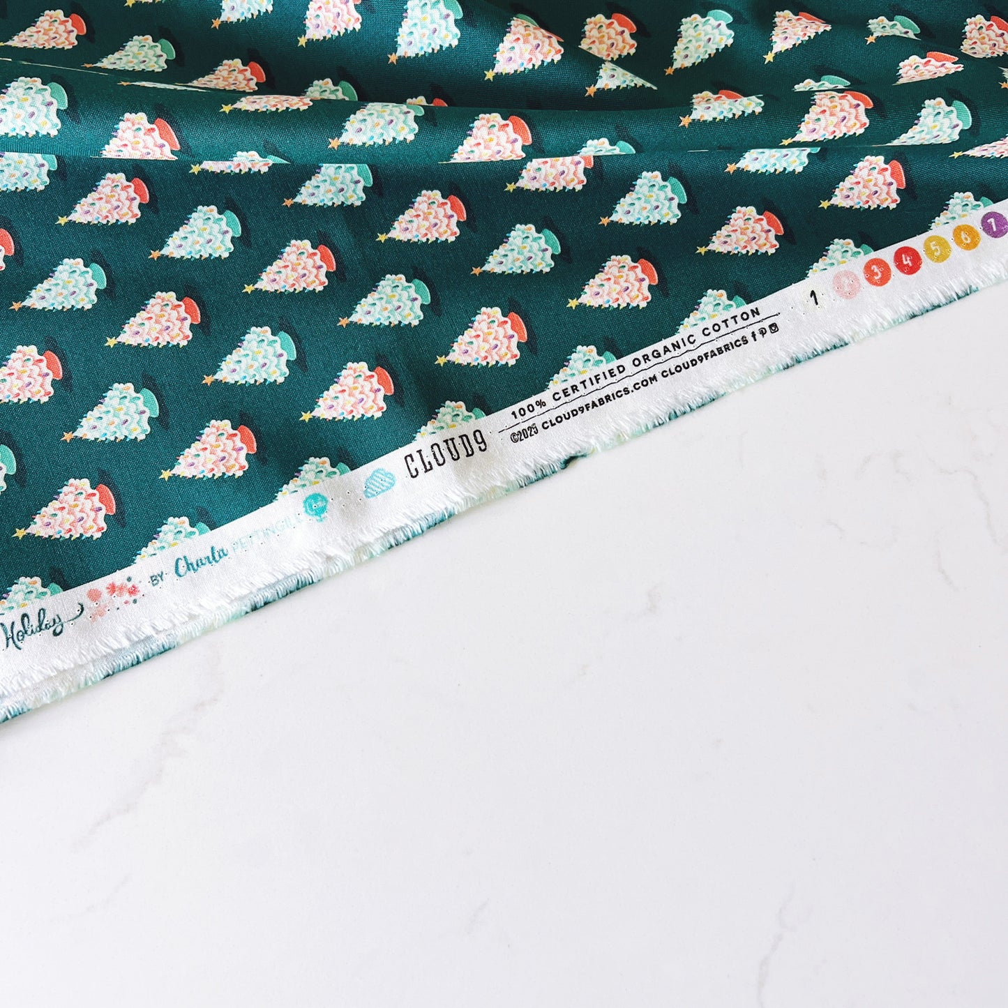 Vintage Ceramic Trees Organic Poplin