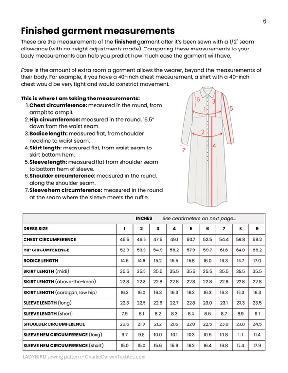 Ladybird Dress & Jacket Sewing Pattern | Charlie Darwin Textiles