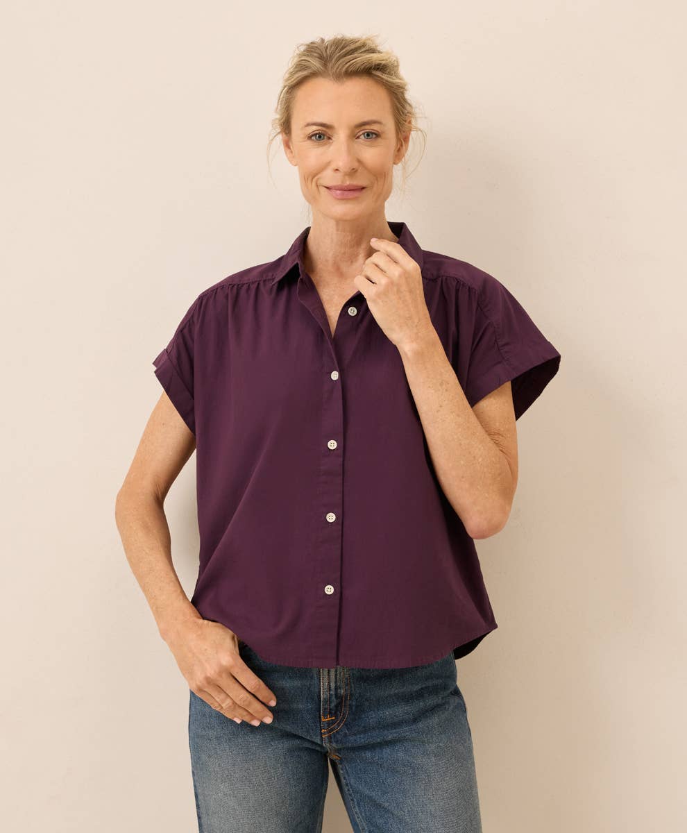 Pact Women's All Day Organic Poplin Easy Shirt