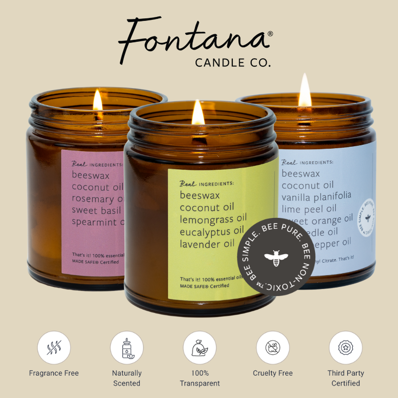 Fontana Wildflower Citrus Beeswax & Essential Oil Jar Candle